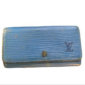 Louis Vuitton Blue Epi Leather Key Holder